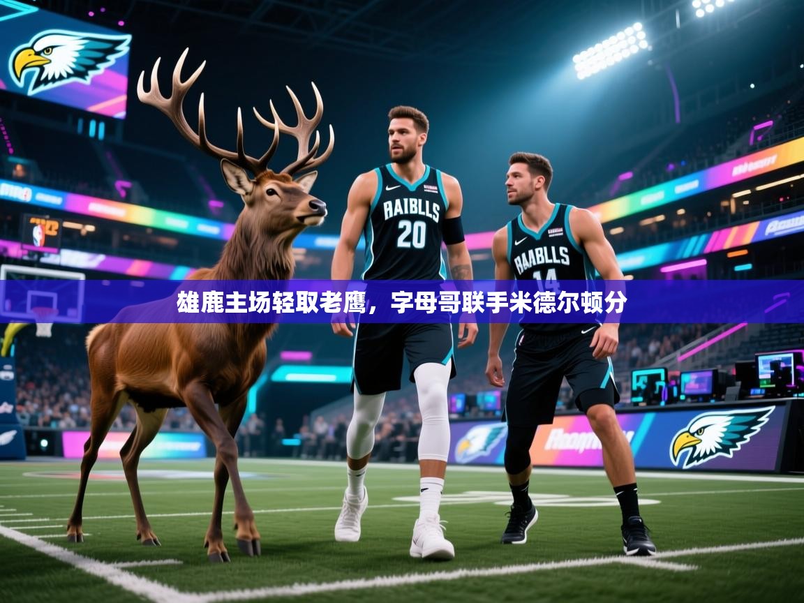 雄鹿主场轻取老鹰，字母哥联手米德尔顿分  第1张